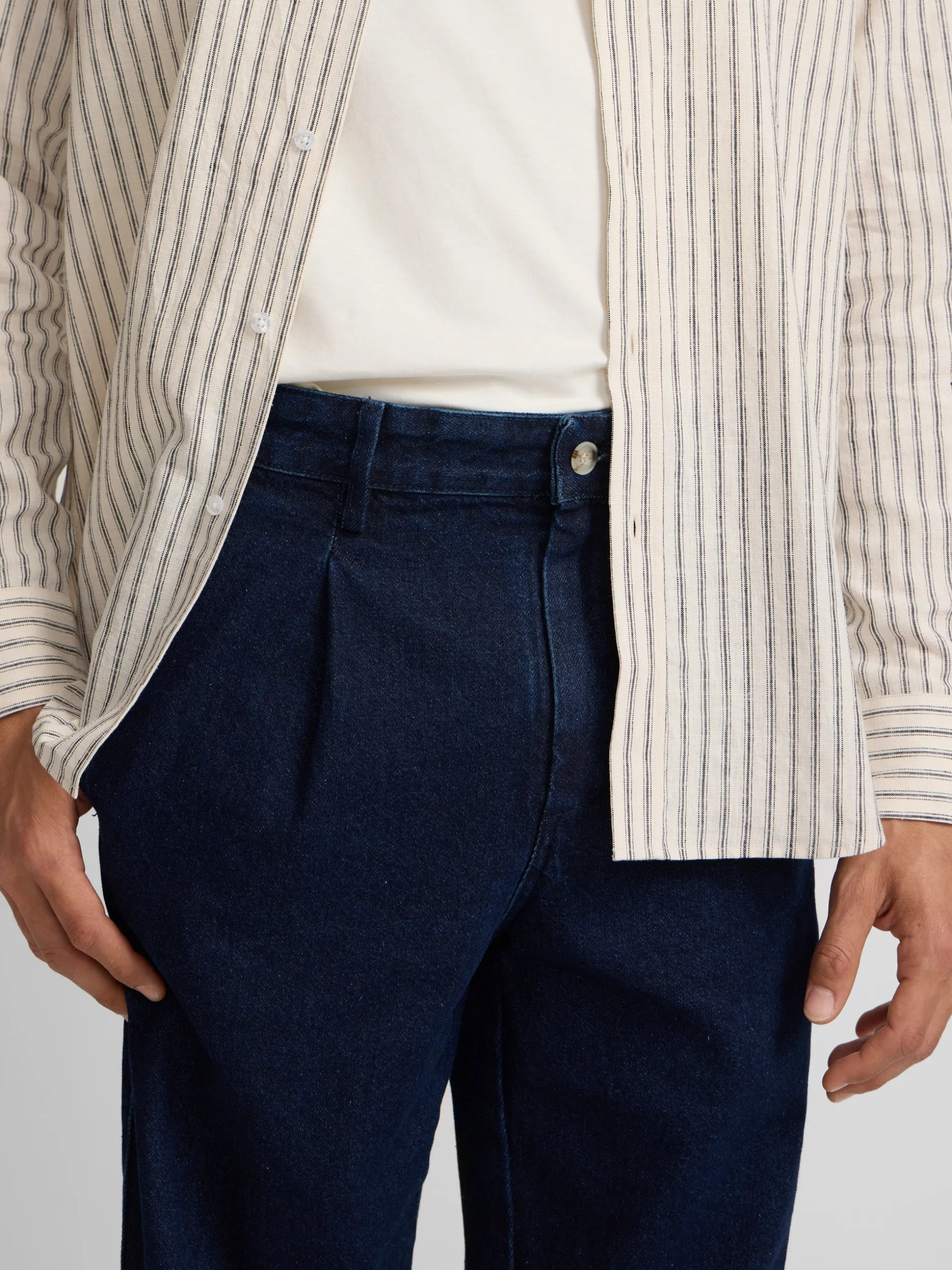 Pantalon sport pinza recto denim