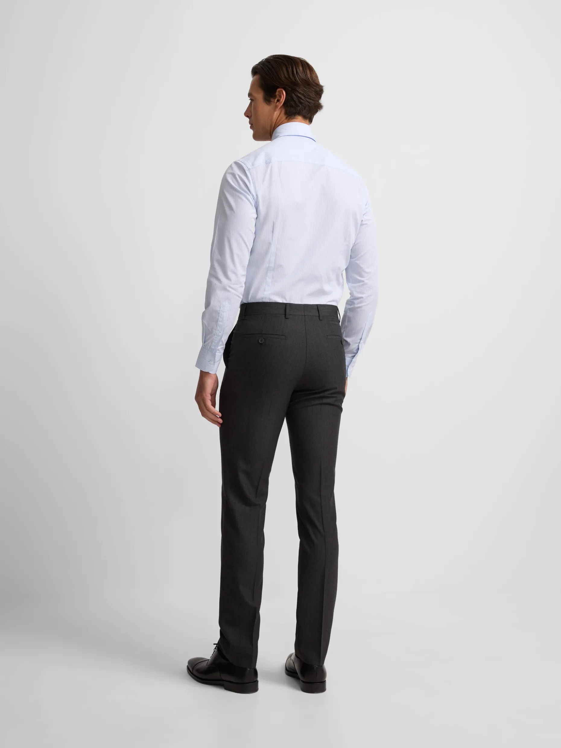 Pantalon traje clasico espiga gris