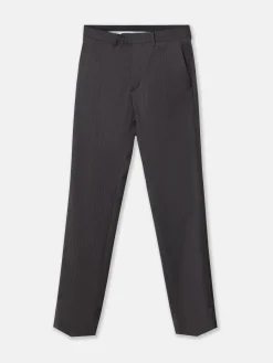 Pantalon traje clasico espiga gris
