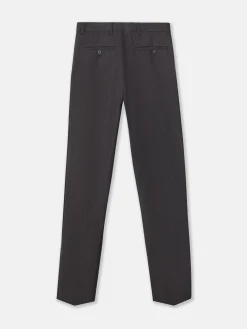 Pantalon traje clasico espiga gris