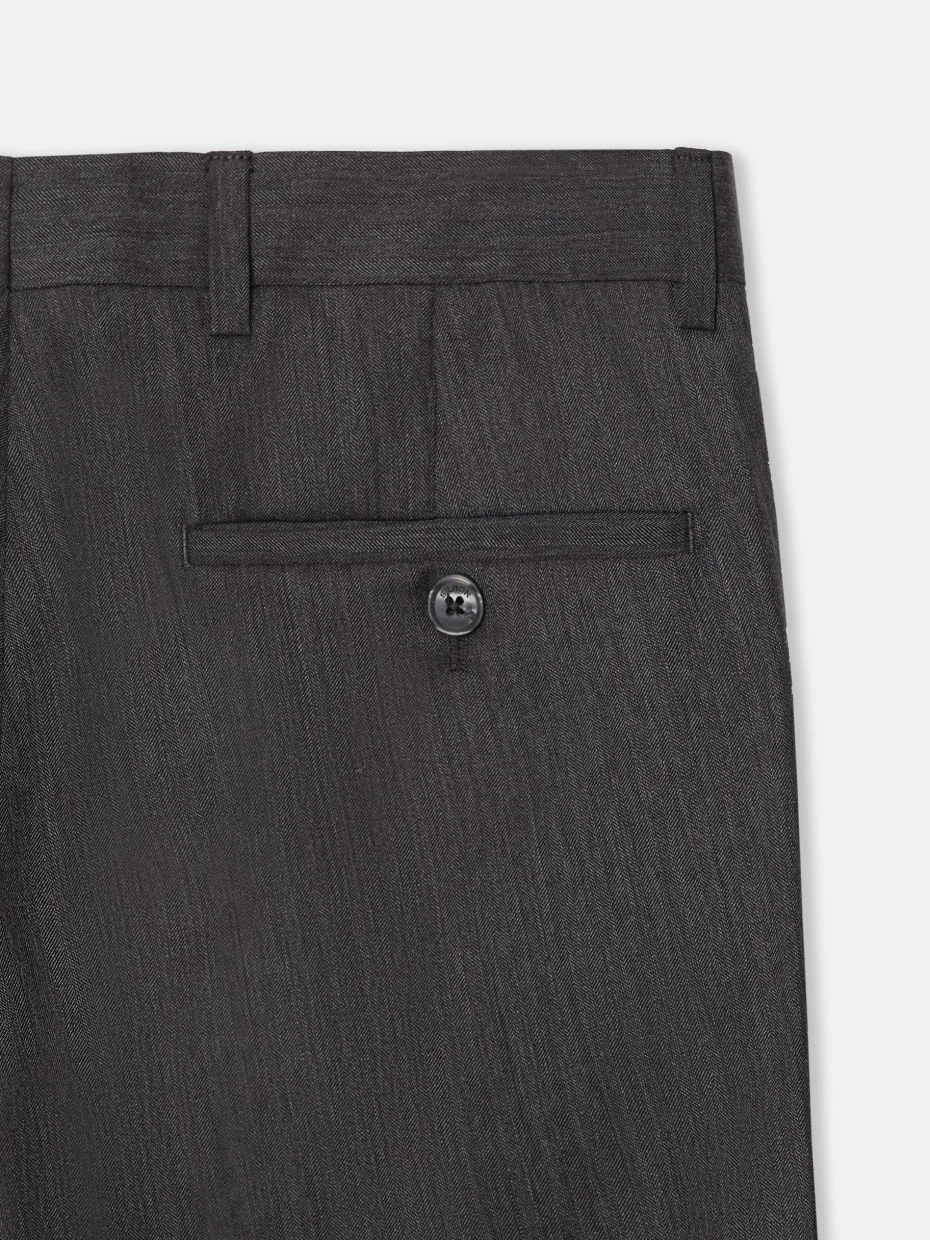 Pantalon traje clasico espiga gris