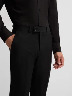 Pantalon traje clasico negro