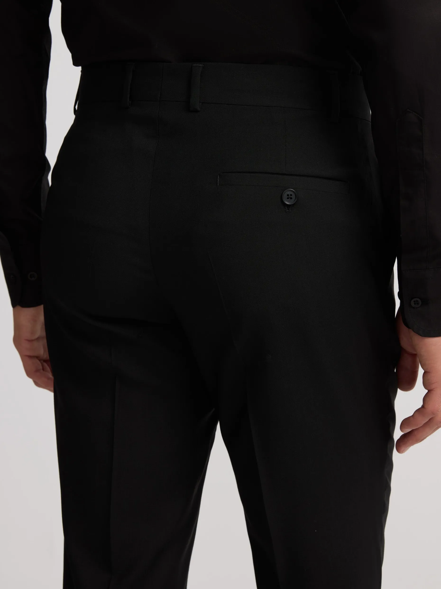 Pantalon traje clasico negro
