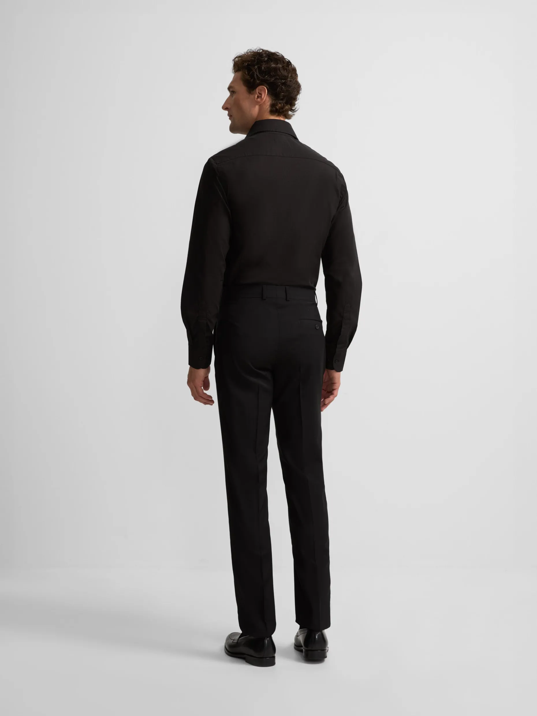 Pantalon traje clasico negro