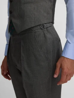 Pantalon traje clasico principe de gales gris