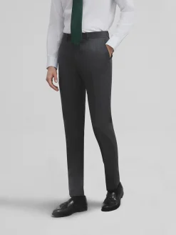 Pantalon traje cruzado stretch gris
