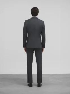 Pantalon traje cruzado stretch gris