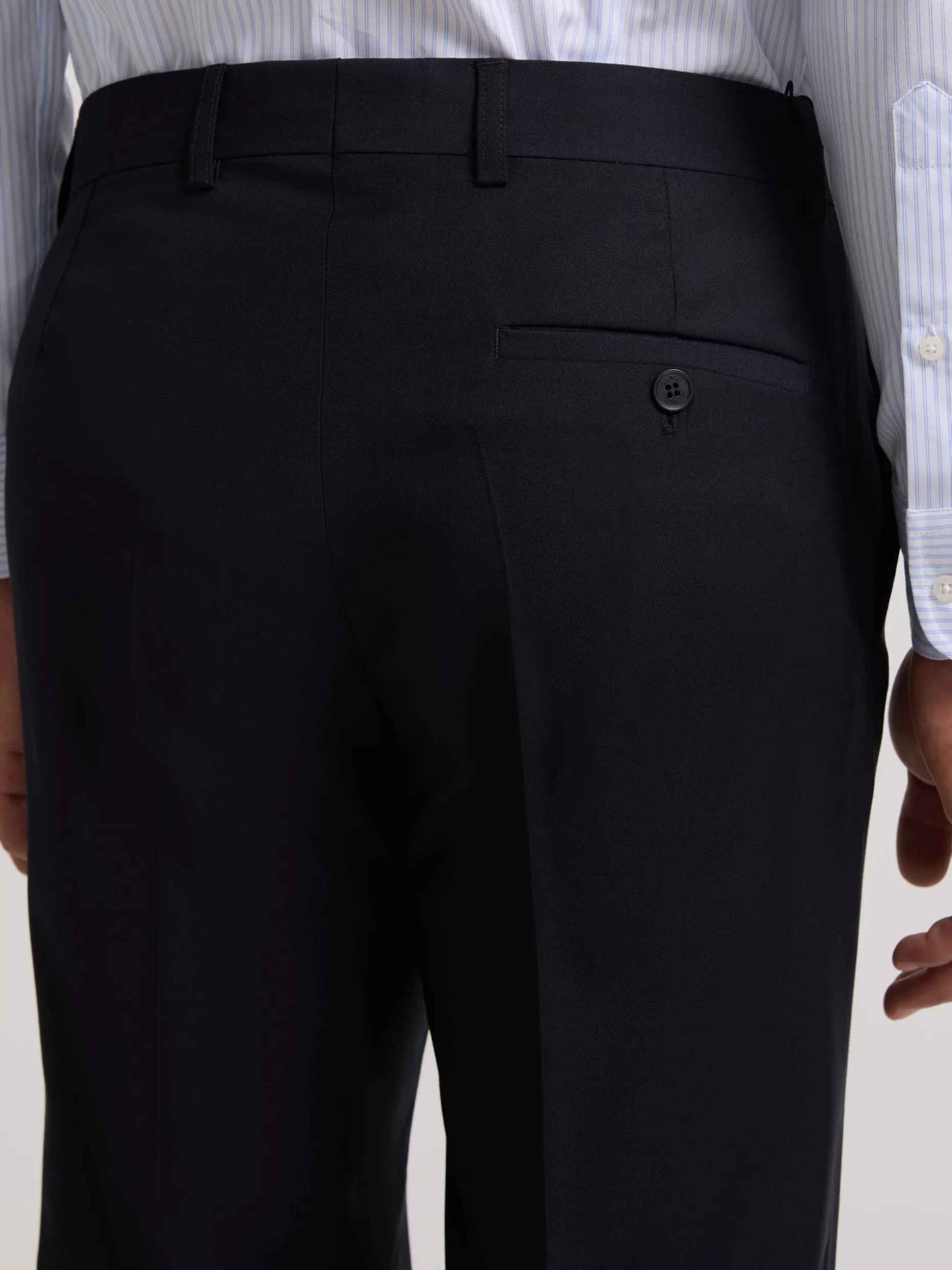 Pantalon traje cruzado stretch azul marino