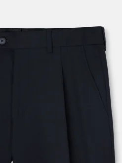 Pantalon traje cruzado stretch navy