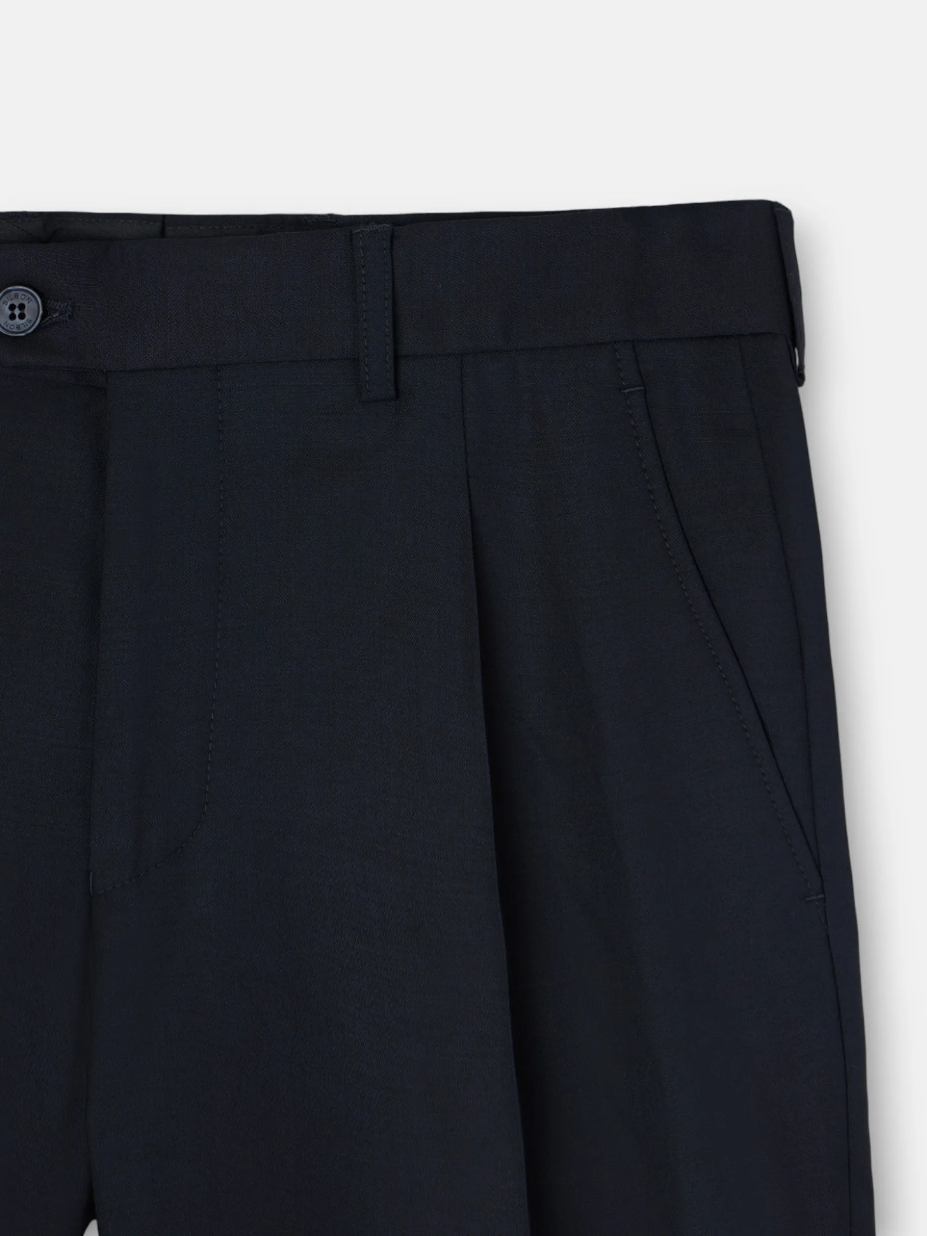 Pantalon traje cruzado stretch navy