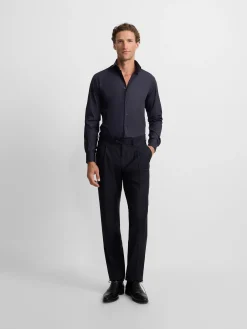 Pantalon traje cruzado stretch navy