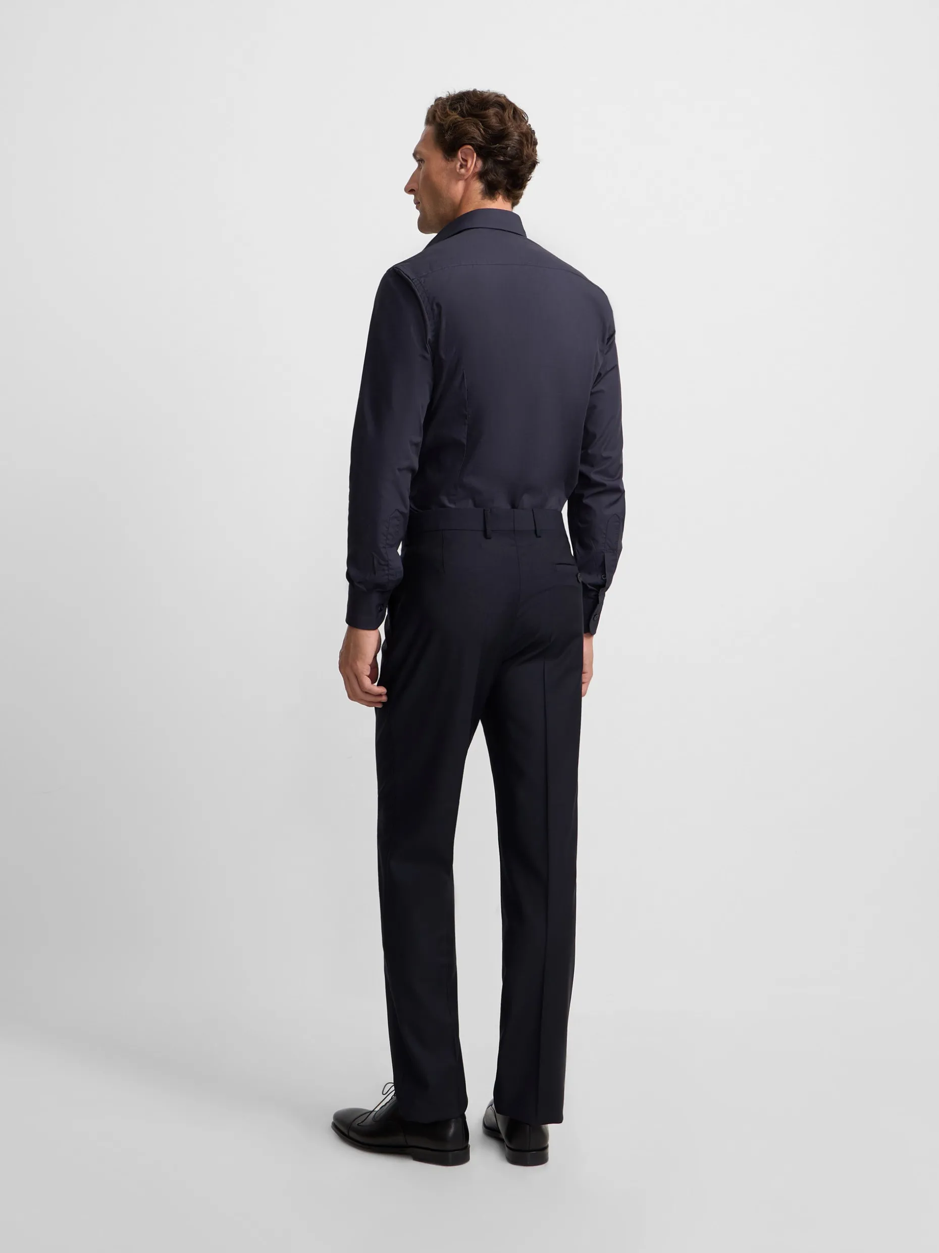 Pantalon traje cruzado stretch navy
