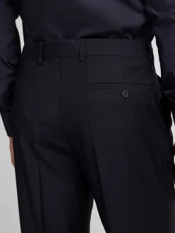 Pantalon traje cruzado stretch navy