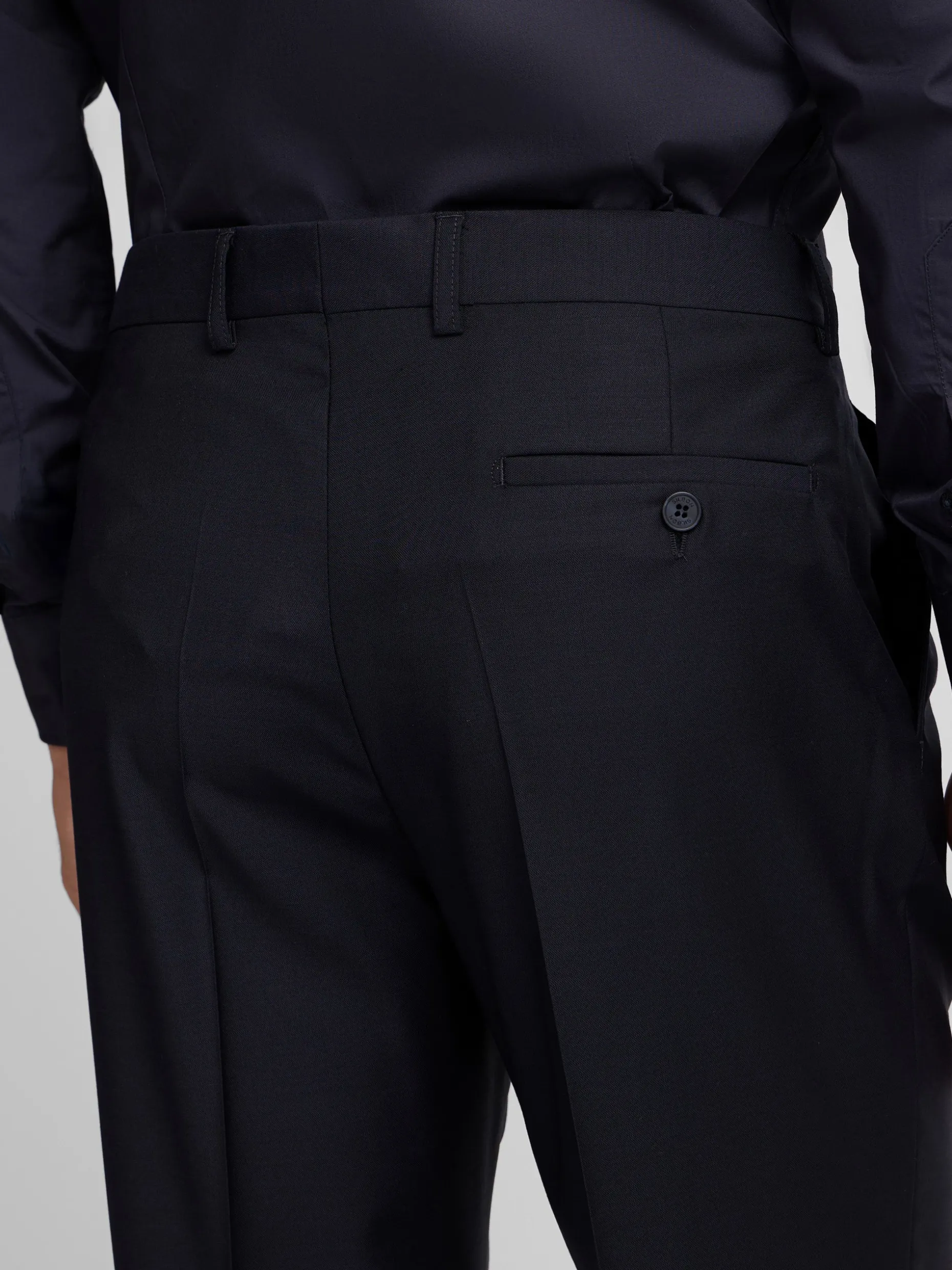 Pantalon traje cruzado stretch navy