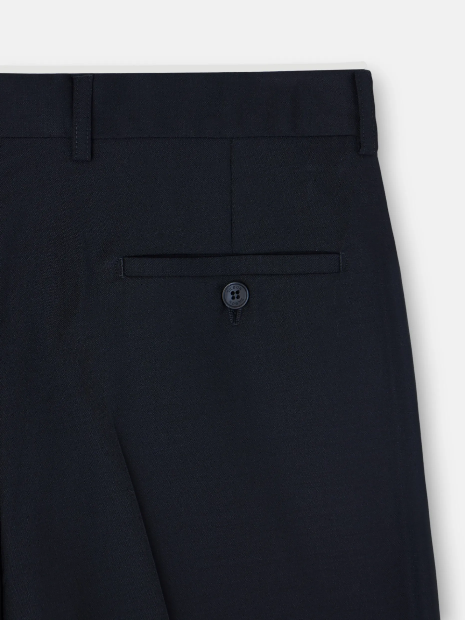 Pantalon traje cruzado stretch navy