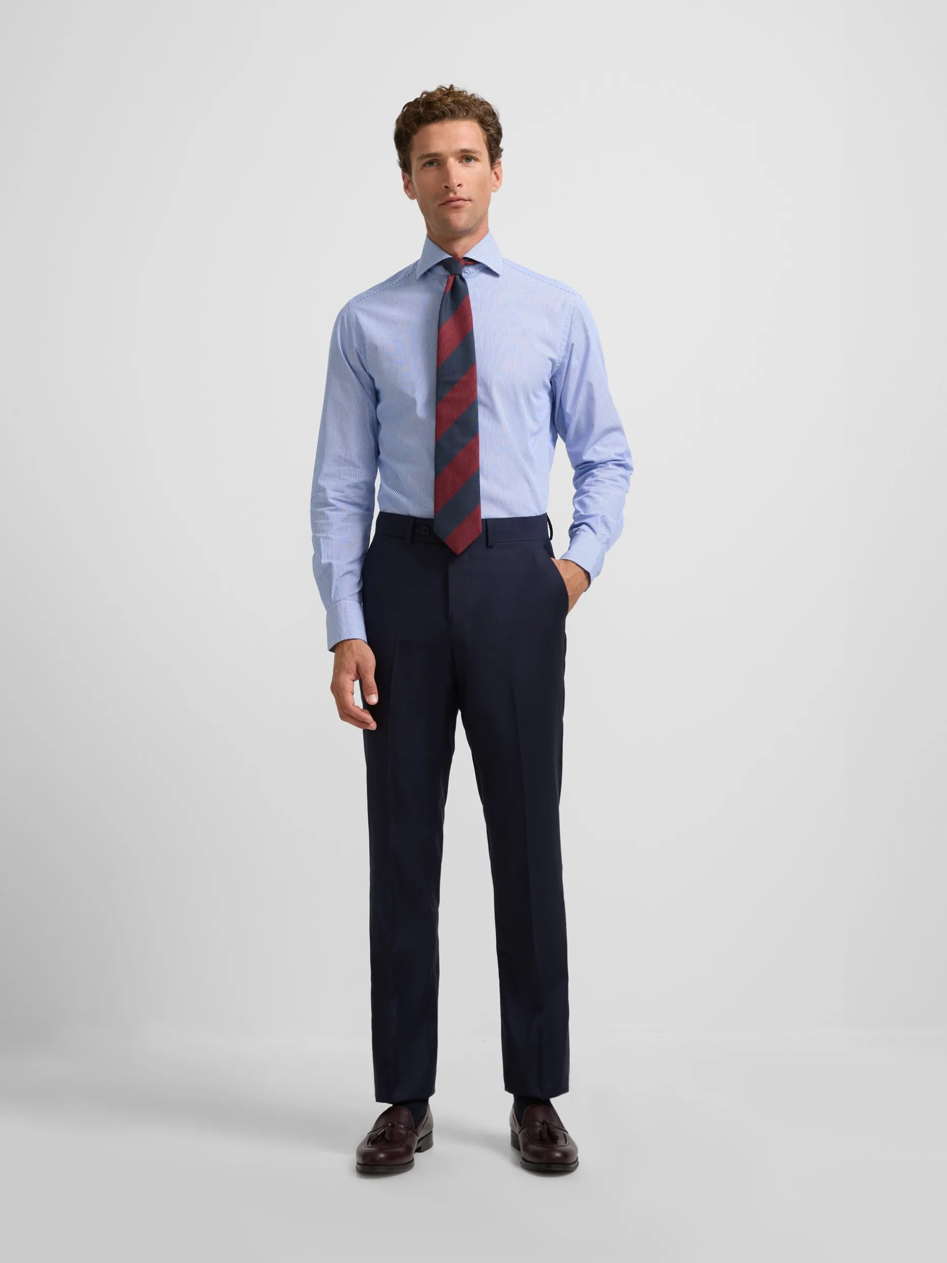 Pantalon traje essential azul medio