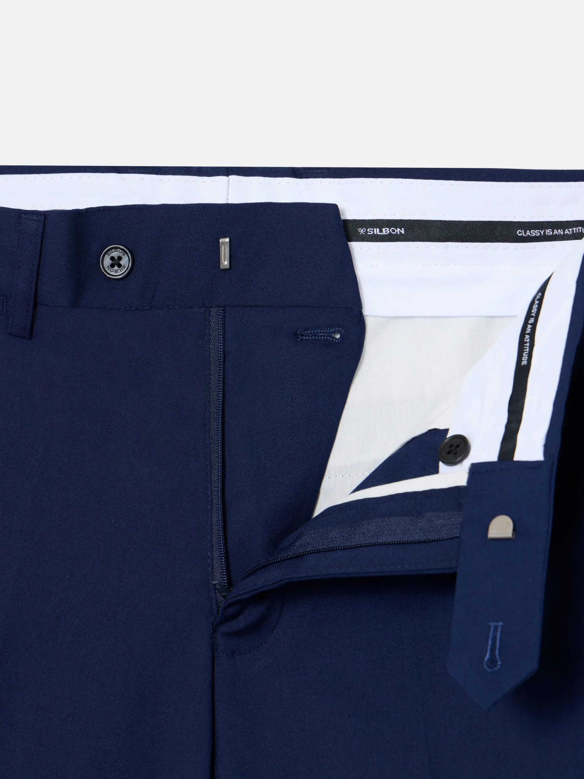 Pantalon traje essential azul medio