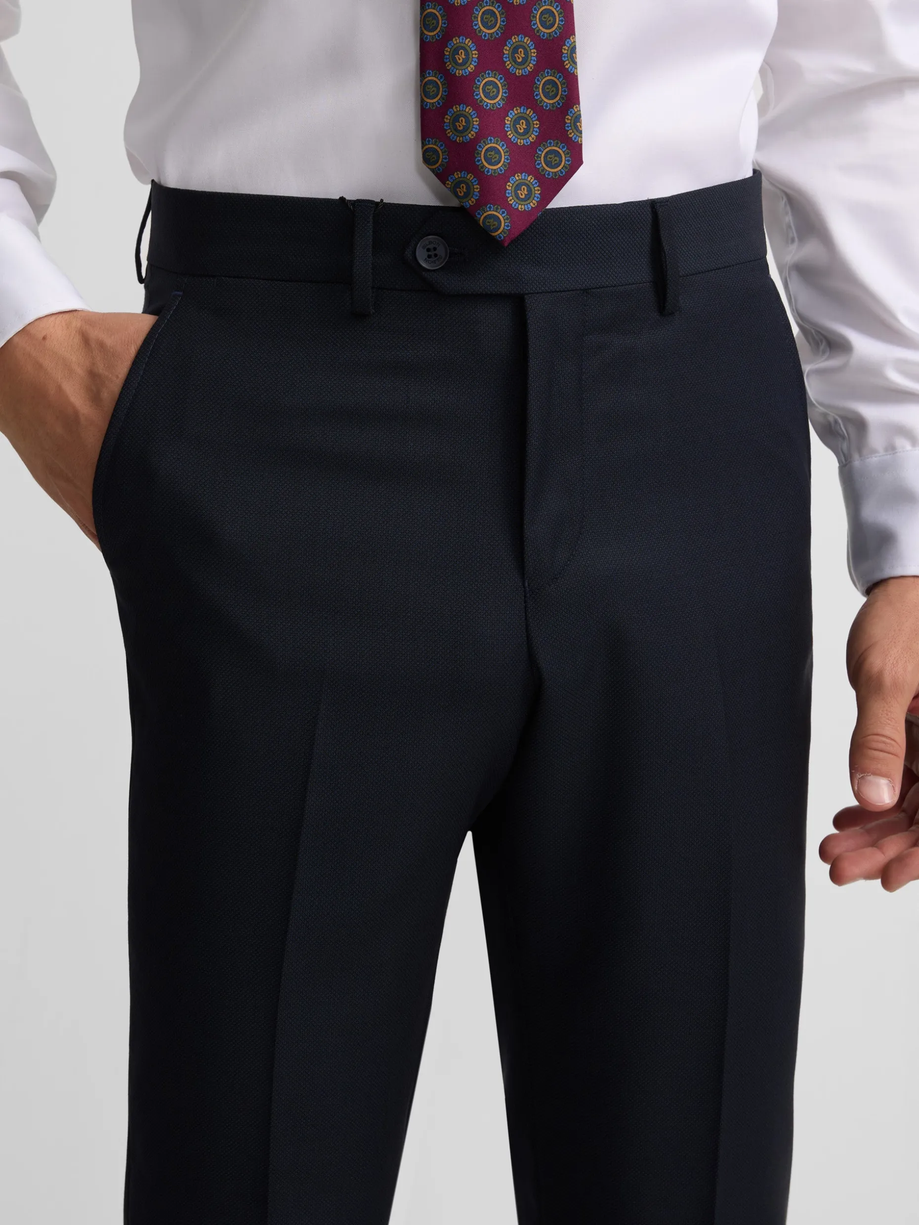 Pantalon traje estructura azul marino
