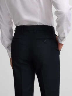 Pantalon traje estructura azul marino