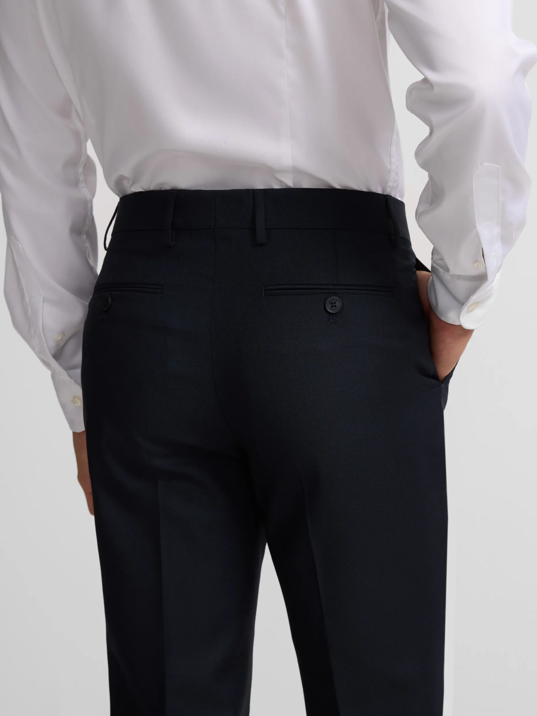 Pantalon traje estructura azul marino