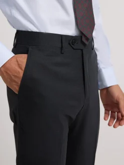 Pantalon traje natural stretch gris