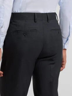 Pantalon traje natural stretch gris