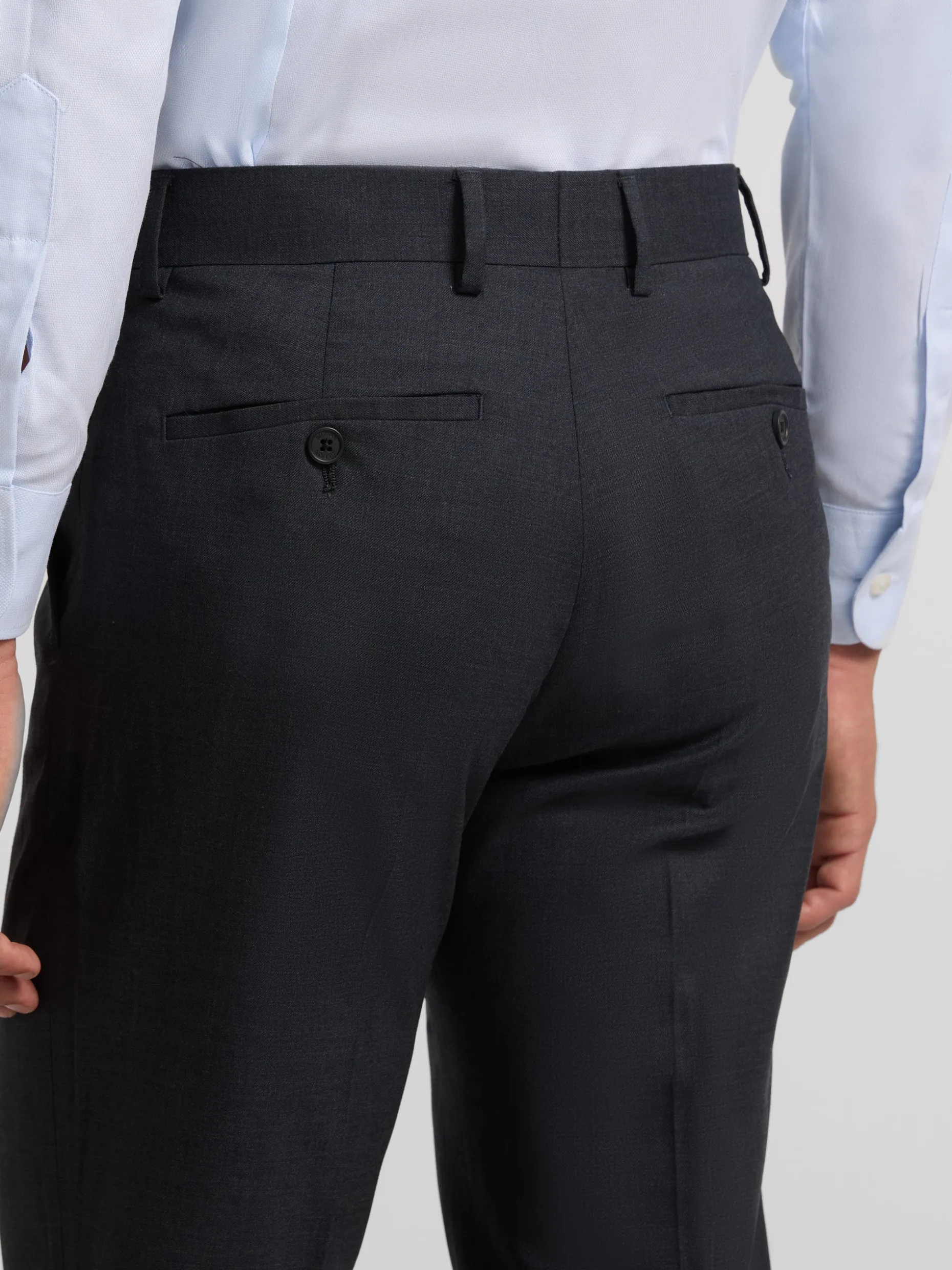 Pantalon traje natural stretch gris