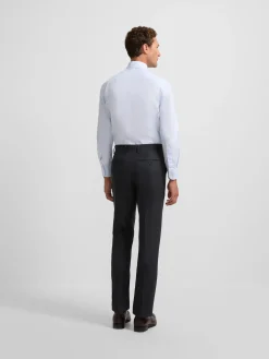 Pantalon traje natural stretch gris