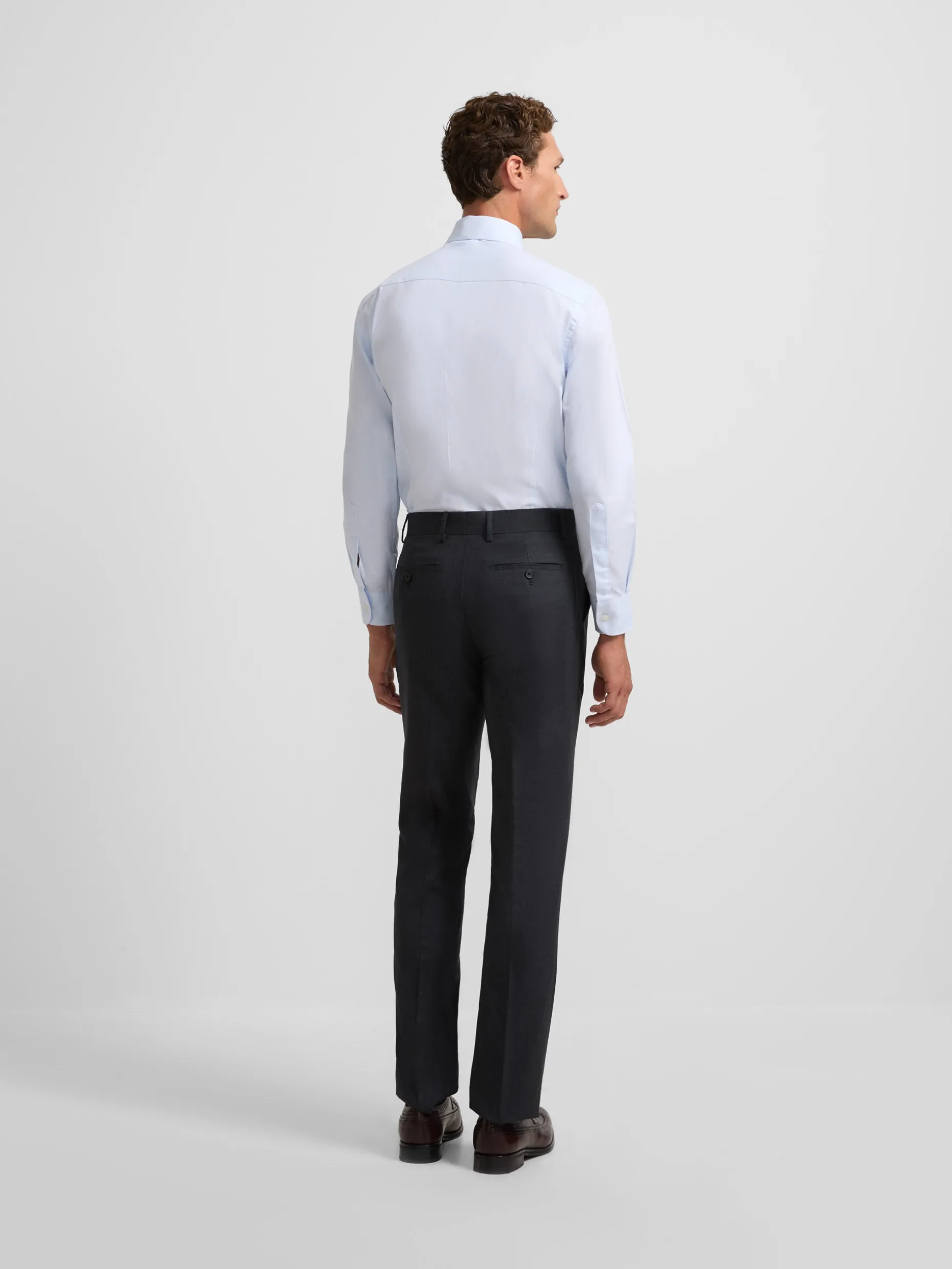 Pantalon traje natural stretch gris
