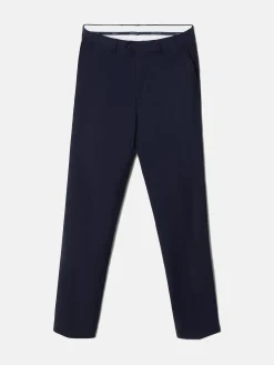 Pantalon traje natural stretch azul claro