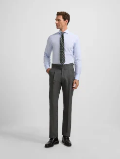 Pantalon traje pata de gallo gris