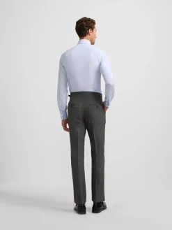 Pantalon traje pata de gallo gris