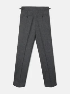 Pantalon traje pata de gallo gris