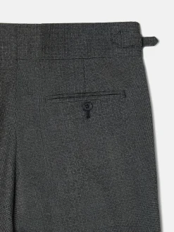 Pantalon traje pata de gallo gris