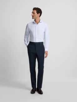 Pantalon vestir classic azul medio