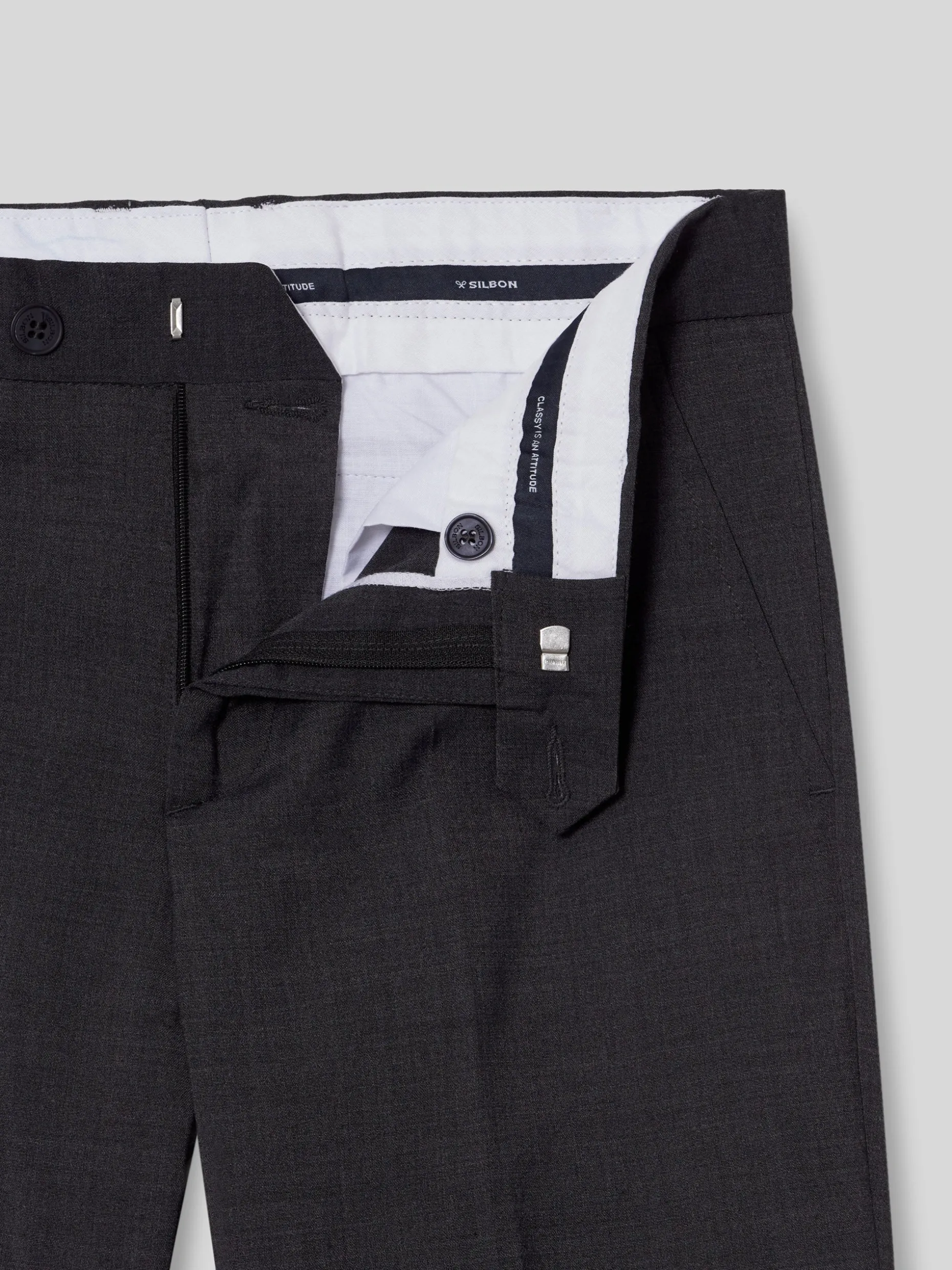 Pantalon vestir classic gris marengo