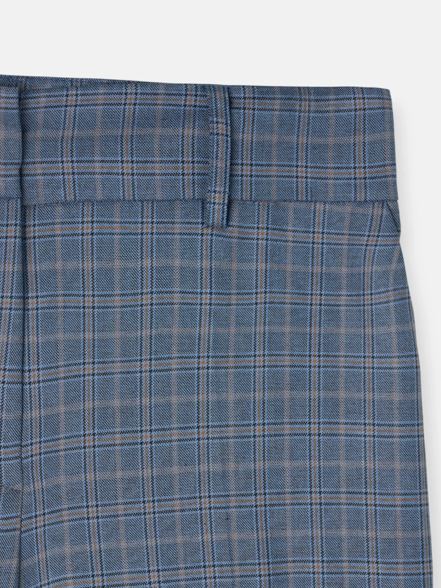 Pantalon vestir cuadros azules