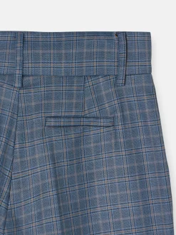 Pantalon vestir cuadros azules