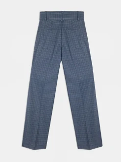 Pantalon vestir cuadros azules