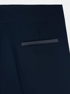 Pantalon vestir detalles saten marino