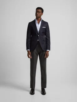 Pantalon vestir pinzas gris marengo