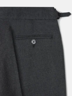 Pantalon vestir pinzas gris marengo