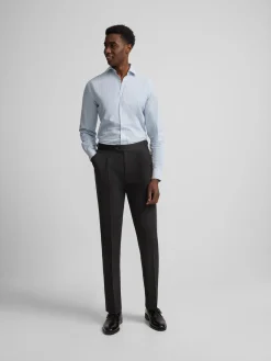 Pantalon vestir pinzas gris oscuro