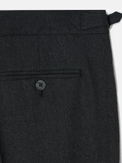 Pantalon vestir pinzas gris oscuro