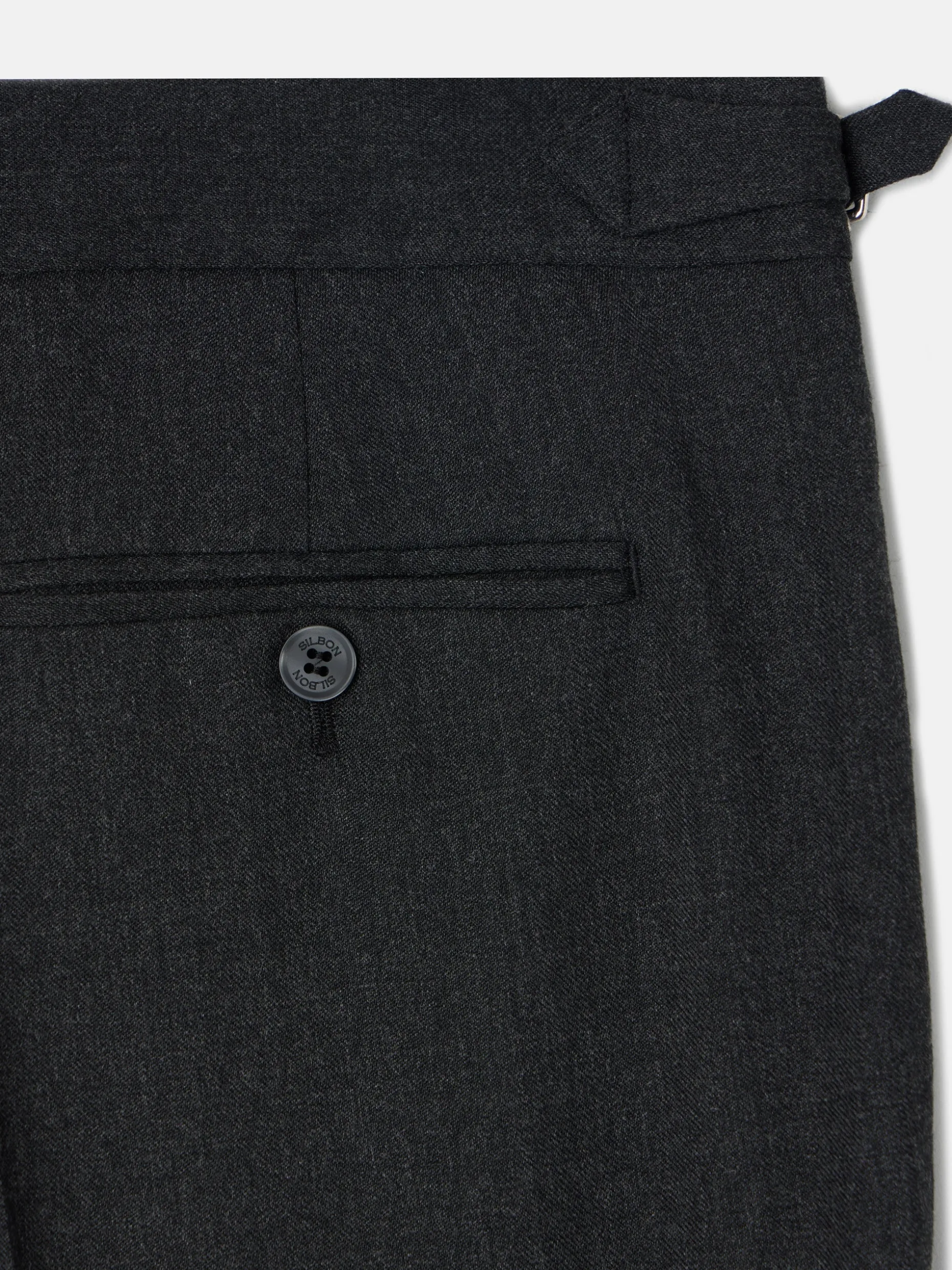 Pantalon vestir pinzas gris oscuro