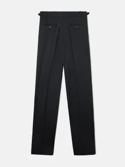 Pantalon vestir pinzas gris oscuro