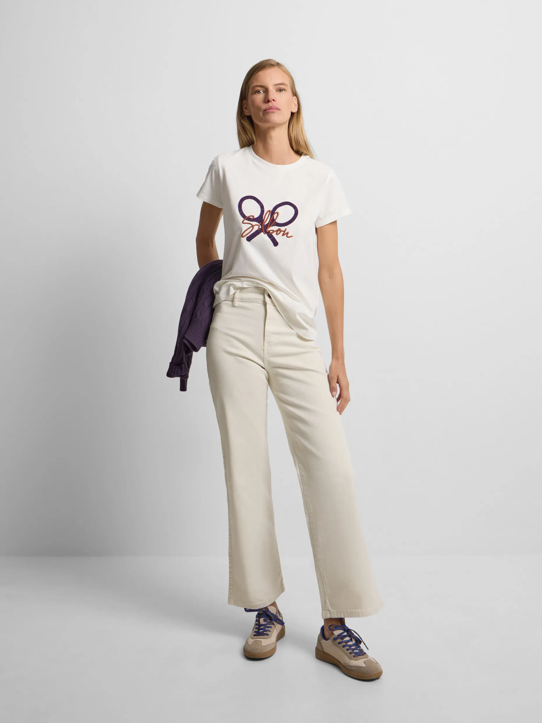 Pantalon woman culotte bolsillos crudo
