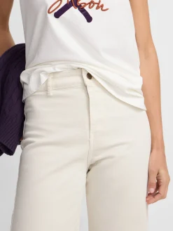 Pantalon woman culotte bolsillos crudo