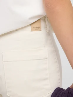 Pantalon woman culotte bolsillos crudo