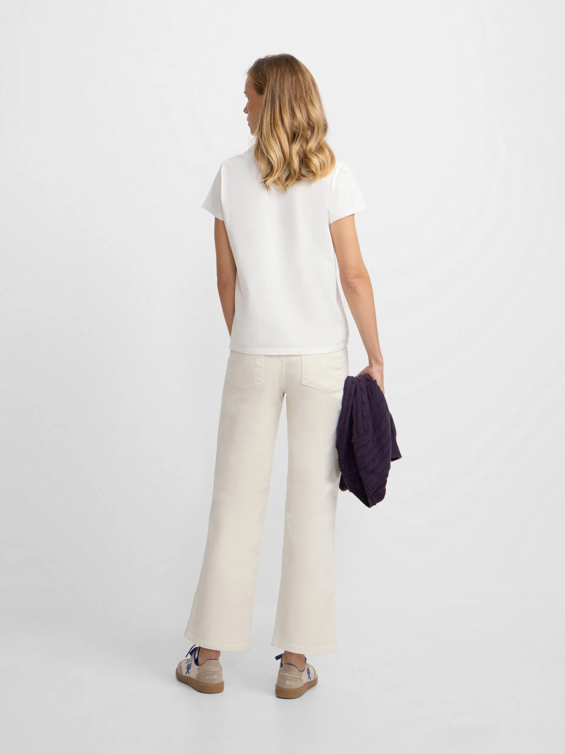 Pantalon woman culotte bolsillos crudo